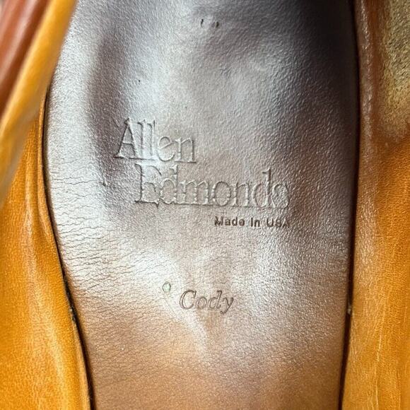Allen Edmonds Shoes Loafers Men\'s Size 10.5 Brown Cody Tassel Leather USA VTG main image 10